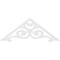 Ekena Millwork Pitch Hurley Architectural Grade PVC Gable Pediment, 60"W x 22 1/2"H x 1"P (9/12) GPP060X023X100HUR - alternate 4